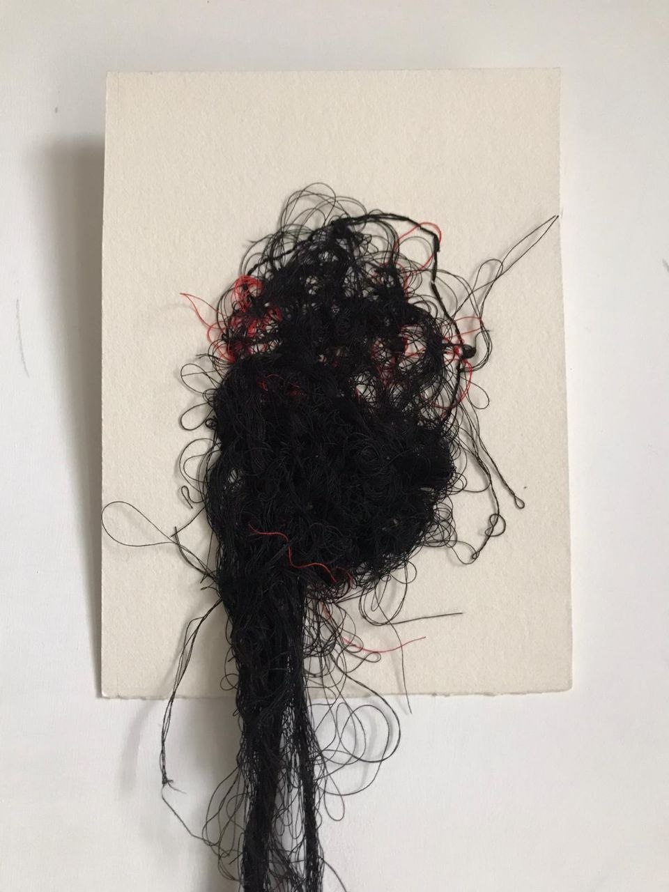 Ricucire — Libro d'artista cucito a mano con fili di cotone e lana, 2020